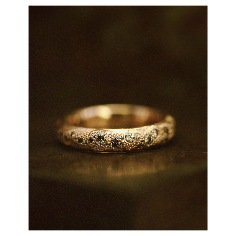 LX 4mm Champagne Diamond Scatter Ring