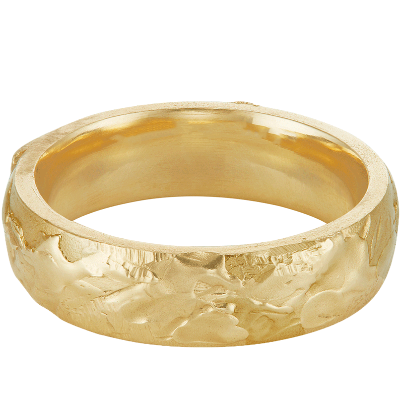 LXVI 6mm Gold D Shape Wedding Band