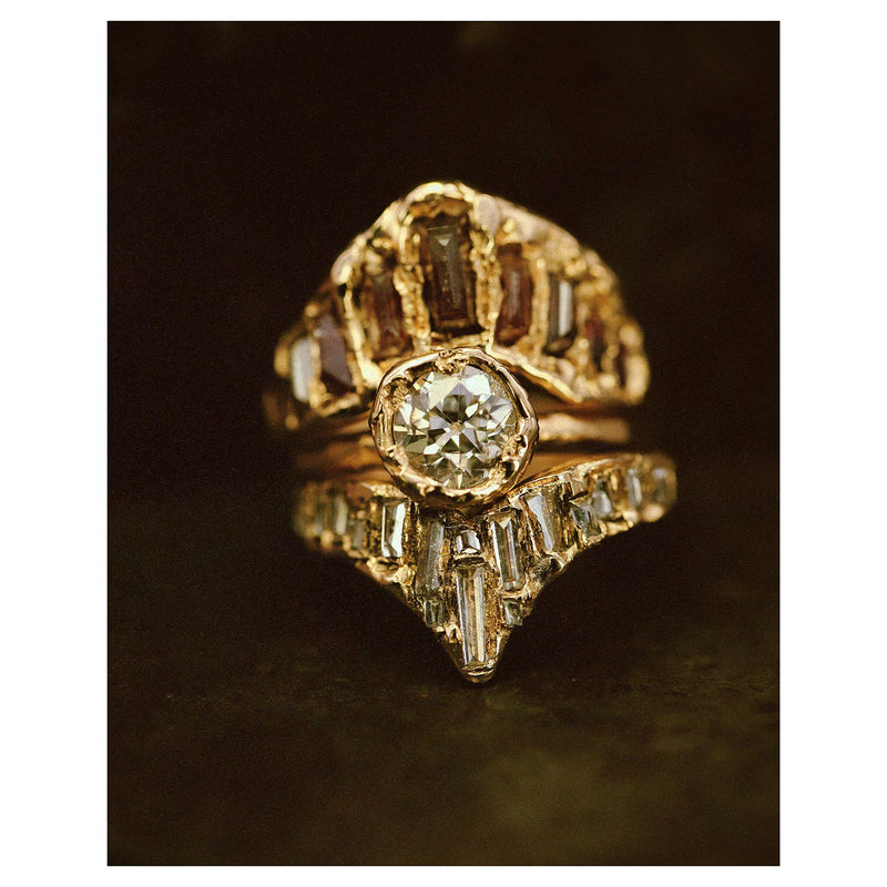 X 1.2ct Old Cut Diamond Engagement Ring