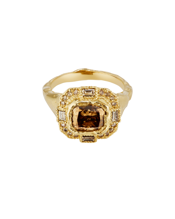 Armach Cushion Chocolate Diamond Cocktail Ring