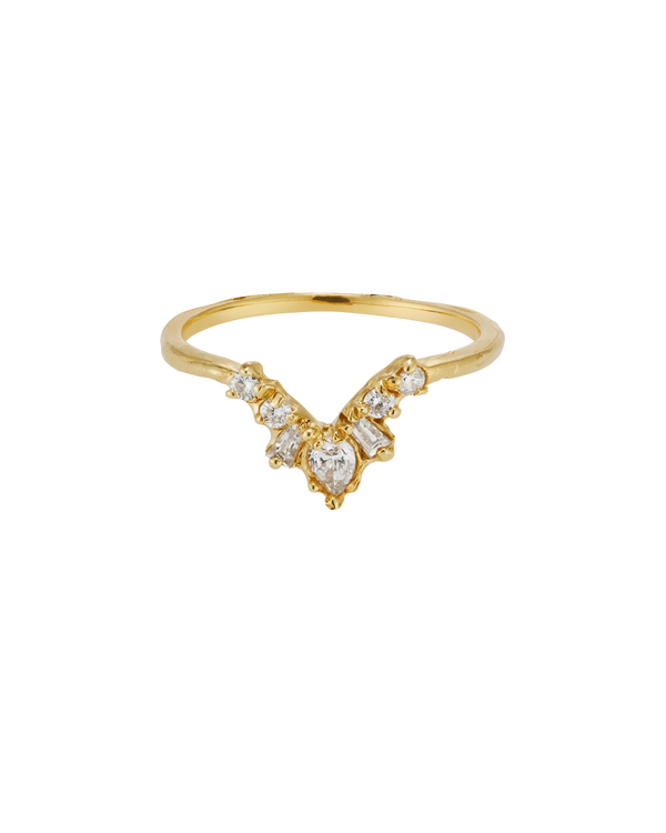 Armach Mixed Diamond V Shape Scatter Ring
