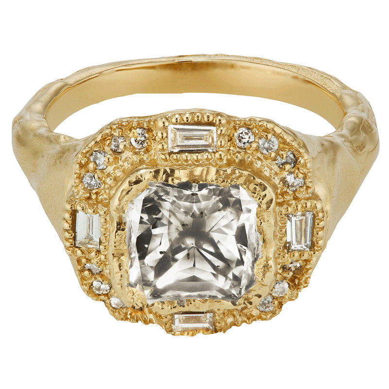 Armach Salt & Pepper Diamond Cocktail Ring