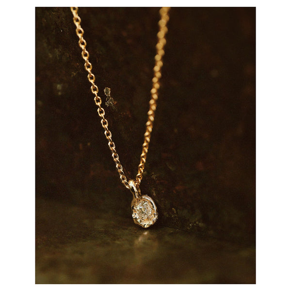 VI Old Cut Diamond Nugget Pendant Necklace