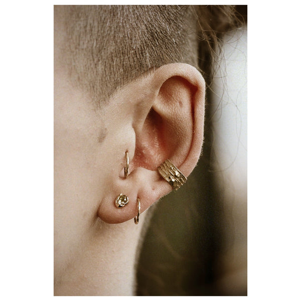 X 0.65ct Yellow & Green Organic Diamond Stud Earrings