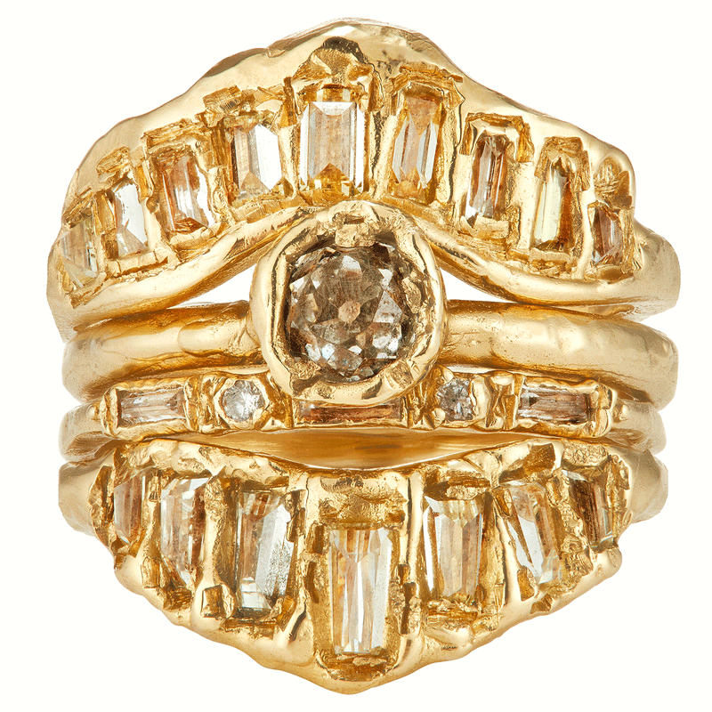 X 0.75ct Old Cut Diamond Engagement Ring