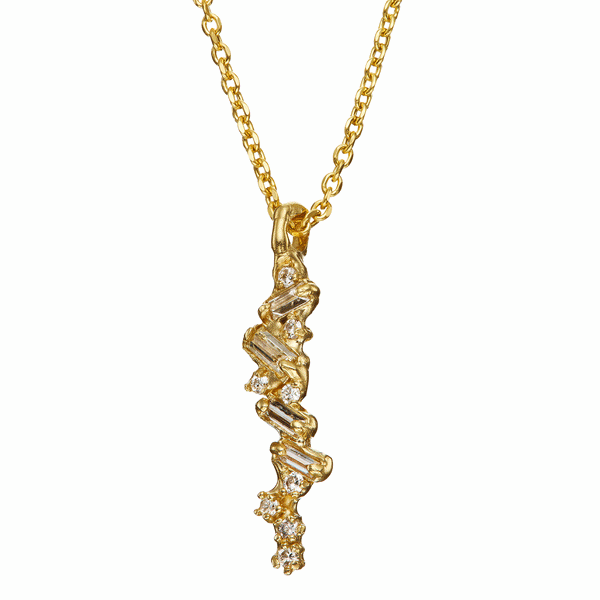 Armach Mixed Diamond Scatter Pendant Necklace II