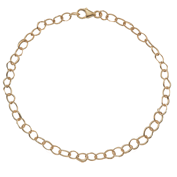 LI Small Forged Gold Link Chain Bracelet