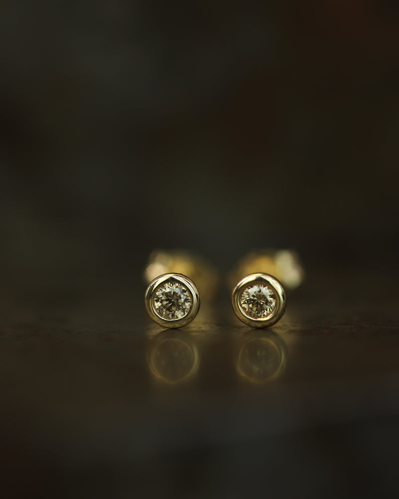 II 5mm Textured Diamond Stud Earrings