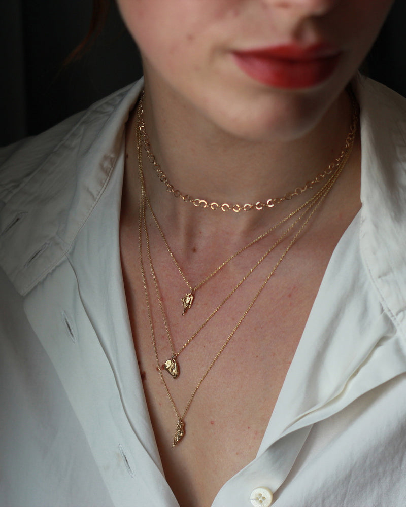 III Shard Gold Pendant Necklace