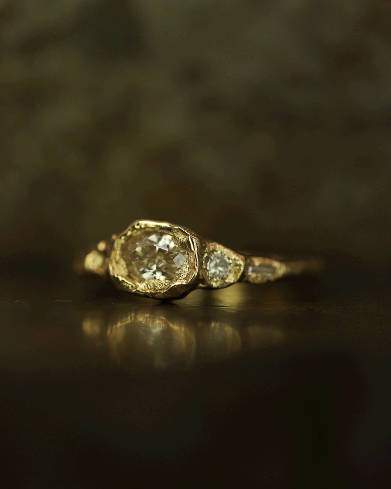 Armach 1.2ct Oval & Mixed Shape Diamond Organic Engagement Ring