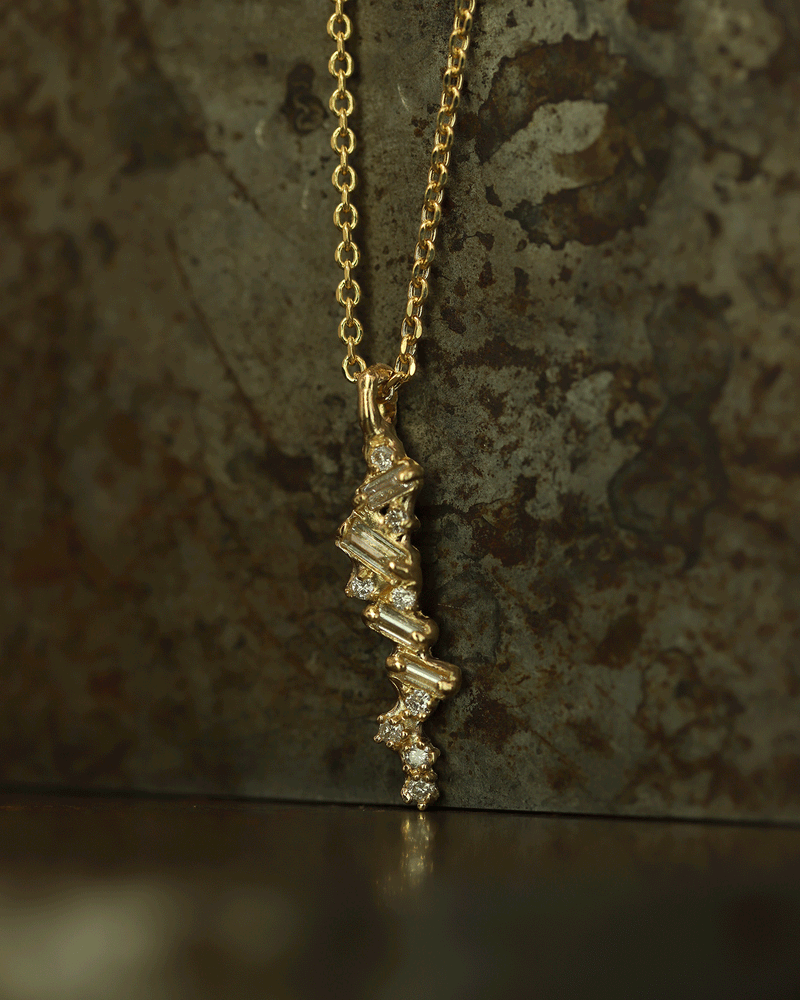Armach Mixed Diamond Scatter Pendant Necklace II