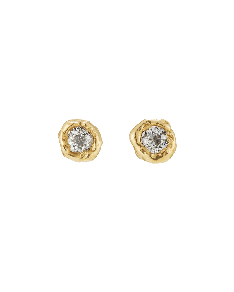 IV 1ct Old Cut Diamond Stud Earrings