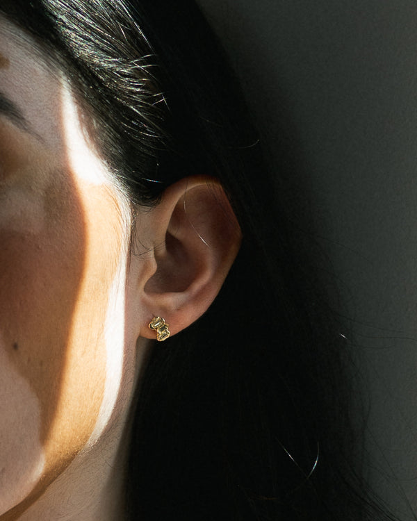 X Lemon Baguette Diamond Scatter Medium Stud Earrings