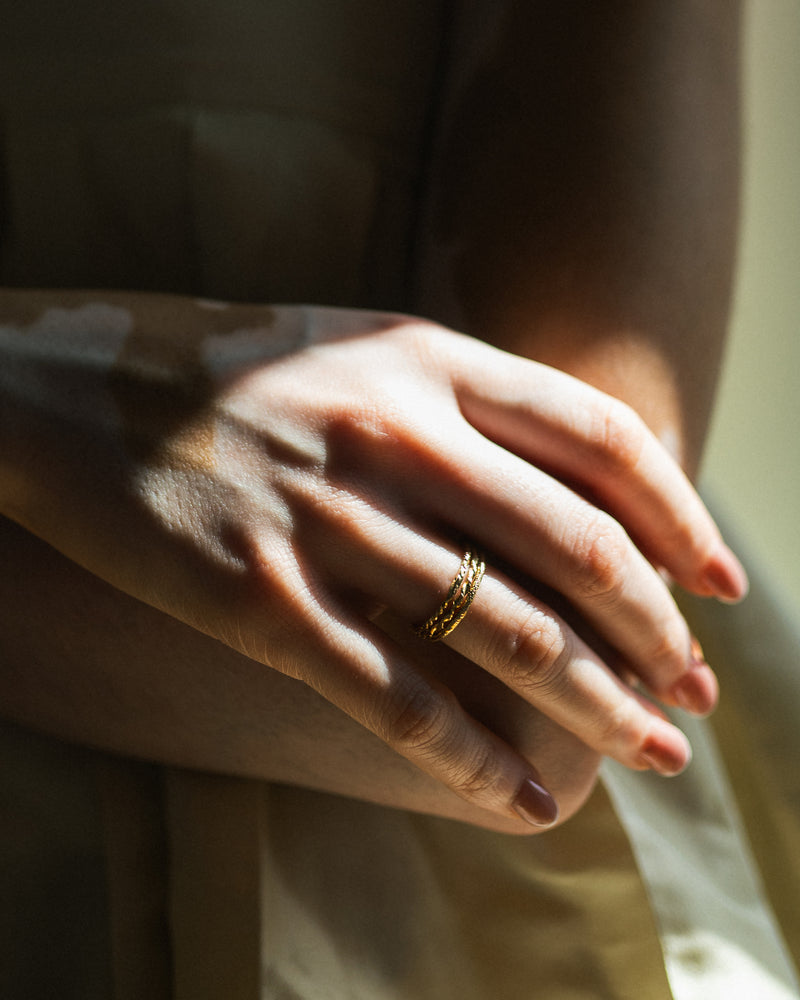 LXI 1mm Gold Wrapped Wedding Band