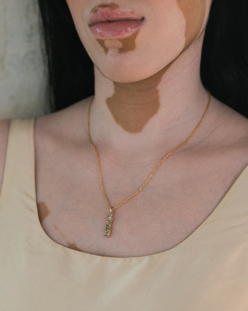 X Lemon Baguette Diamond Scatter Extra Large Pendant Necklace