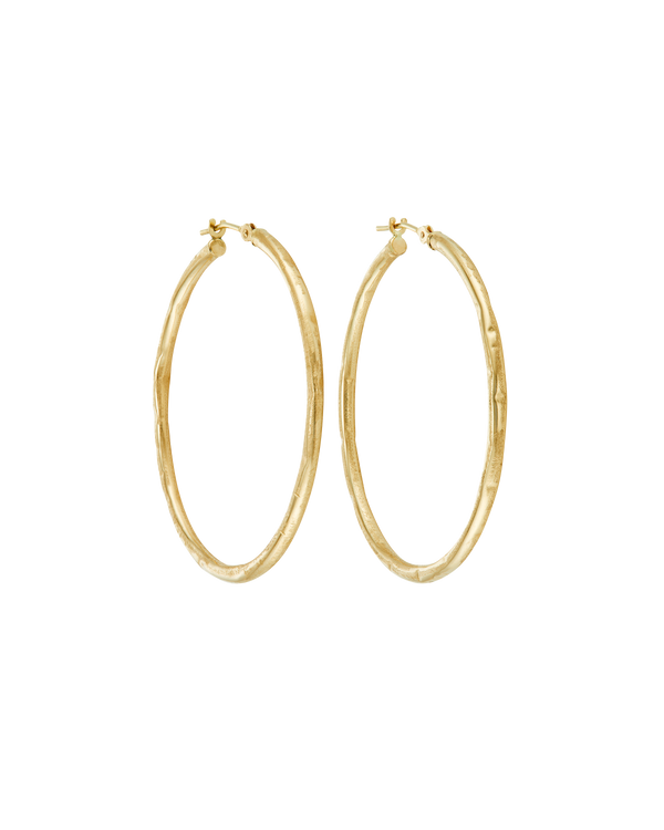 LI 40mm Wide Crush Hoop Earrings