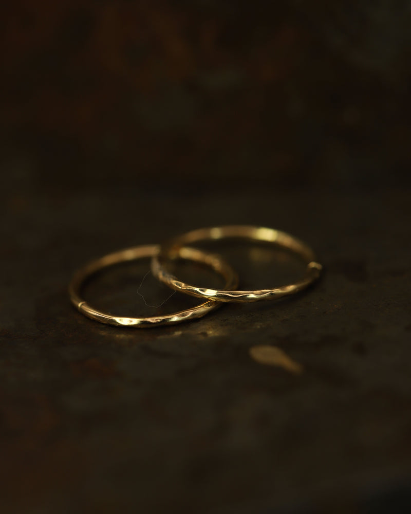 LI 10mm Hammered Clicker Hoop Earrings