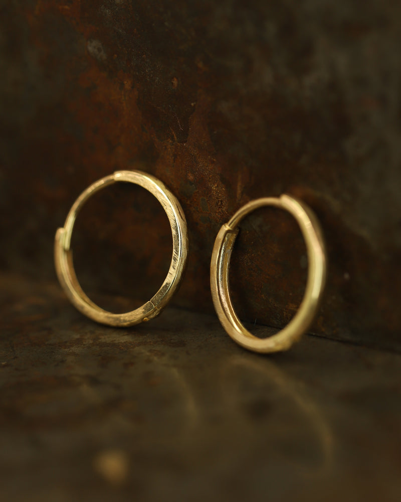 LI 15mm Textured Hoop Earrings