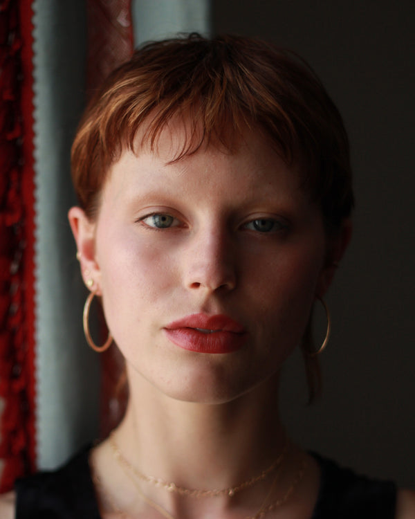 LI 40mm Wide Crush Hoop Earrings