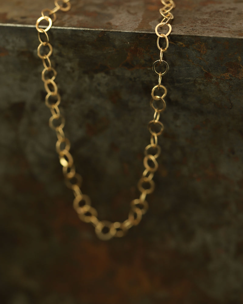 LI Small Forged Gold Link Chain Bracelet