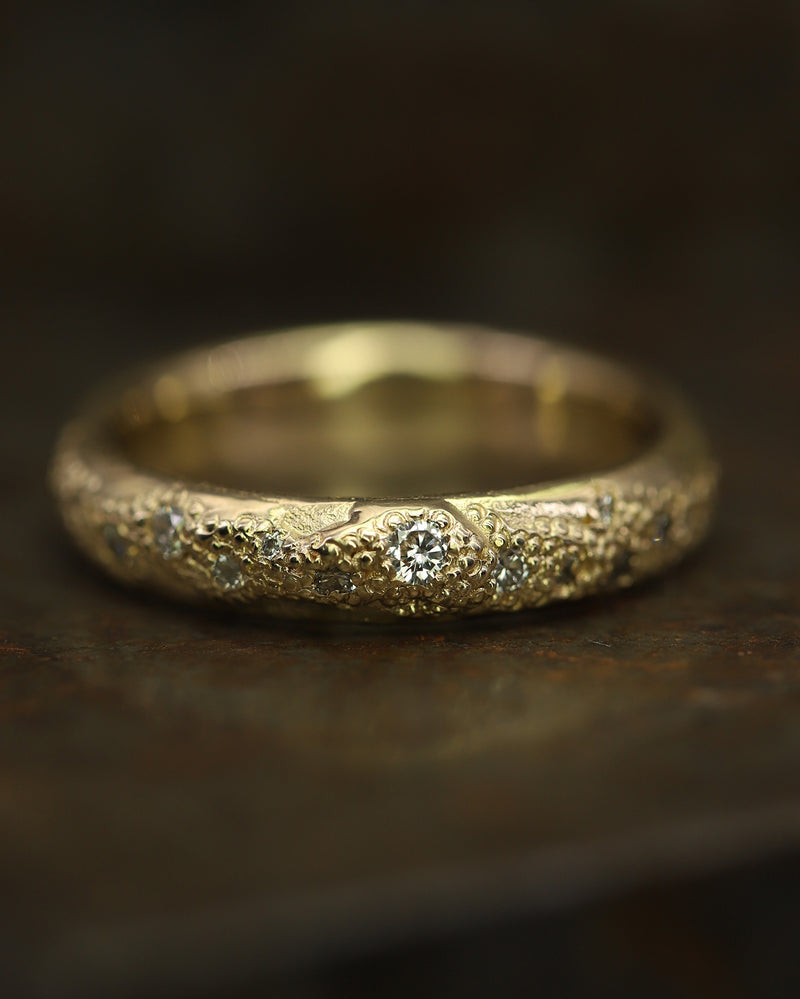LX 4mm White Diamond Scatter Ring