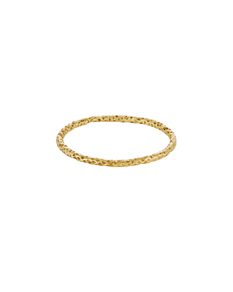 LXI 1mm Gold Textured Wedding Band