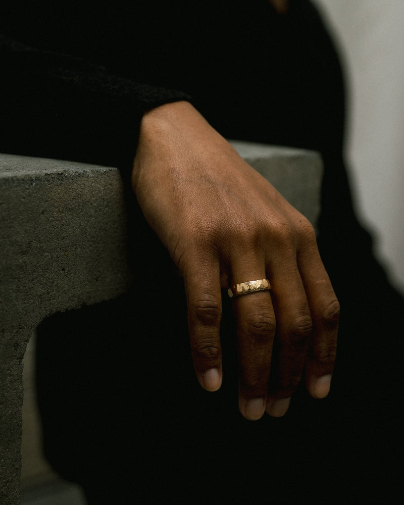 LXVI 6mm Gold D Shape Wedding Band