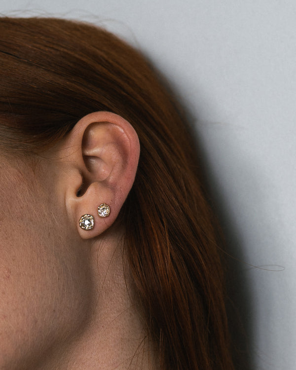 X 1ct Old Cut Diamond Stud Earrings