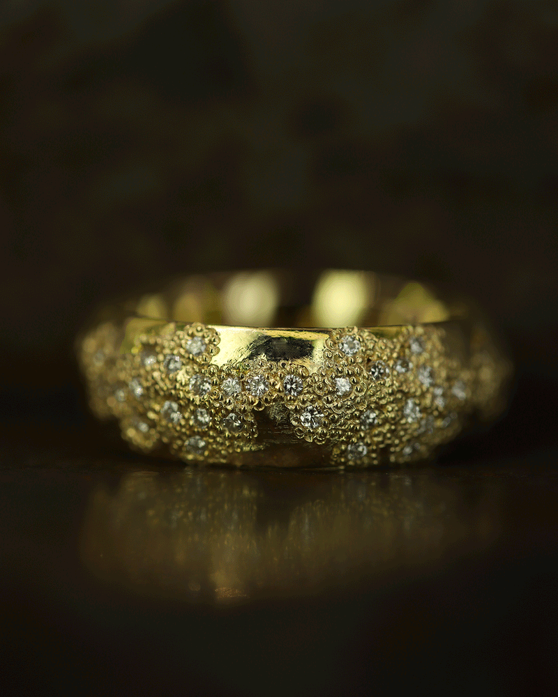 X 8mm White Diamond Scatter Ring