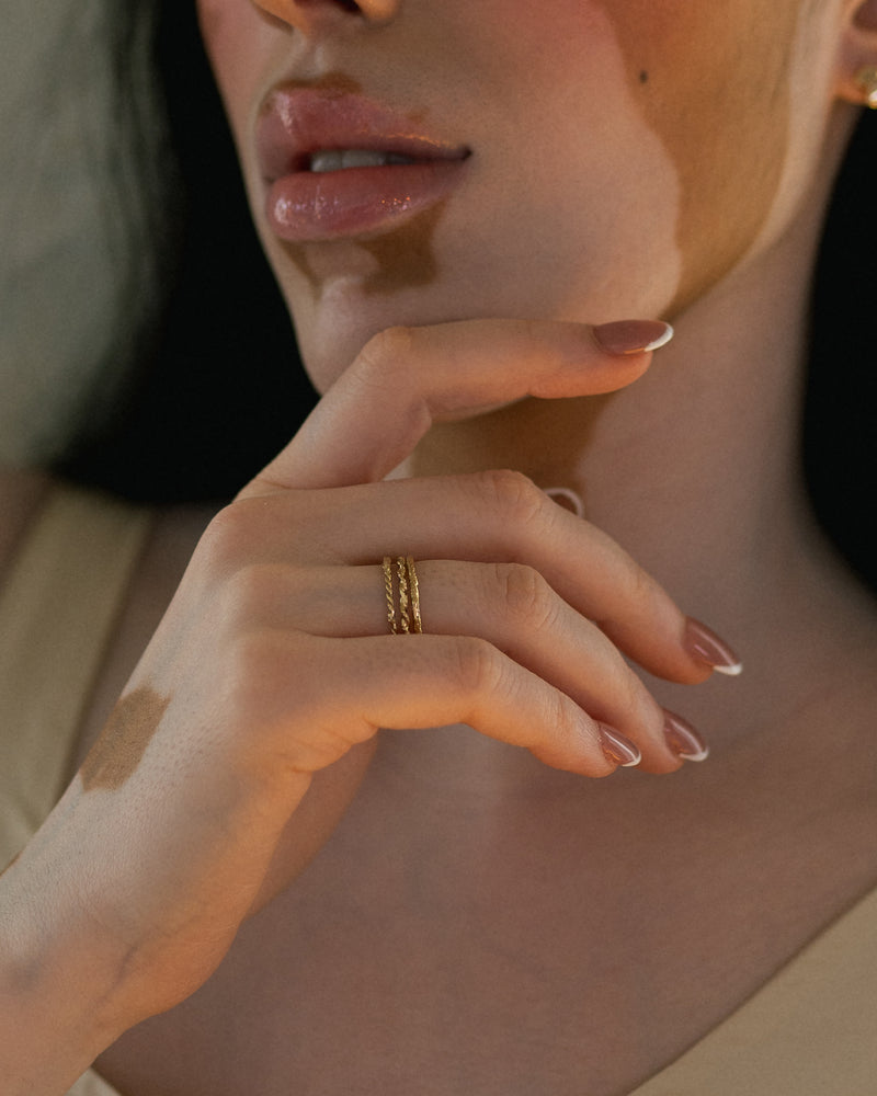 LXI 1mm Gold Wrapped Wedding Band