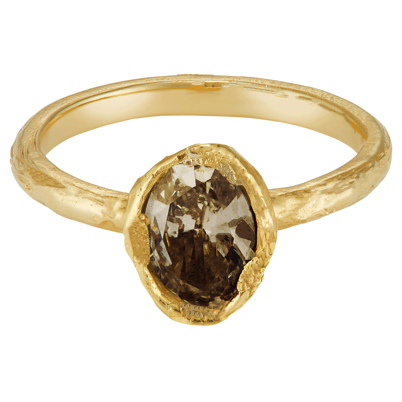 X 1.8ct Chocolate Diamond Organic Engagement Ring