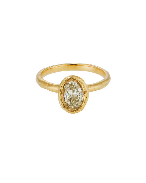 X 1.8ct Soft Lemon Diamond Organic Engagement Ring