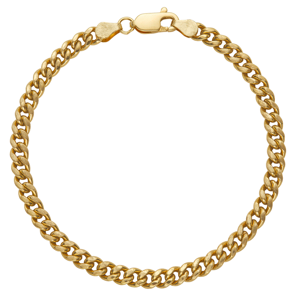 X Gold Curb Link Chain Bracelet