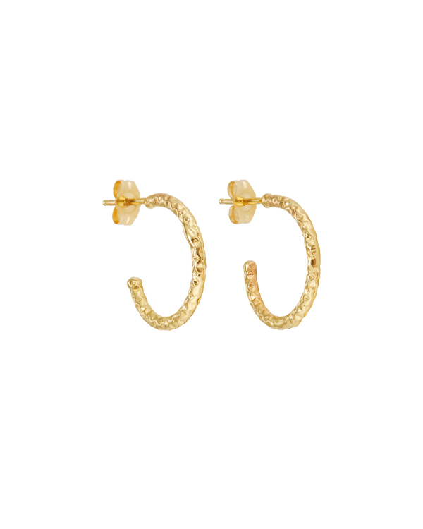 X Textured Hoop Earrings