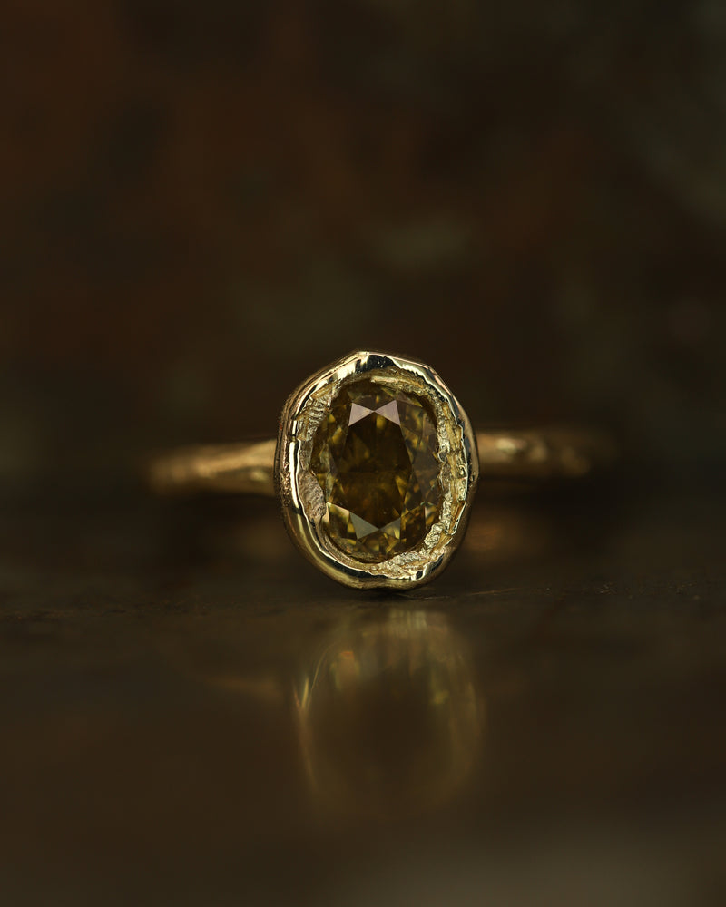 X 1.2ct Chocolate Diamond Organic Engagement Ring