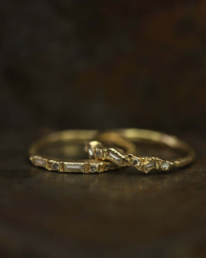 X 1.8mm Soft White Diamond Half Eternity Scatter Ring