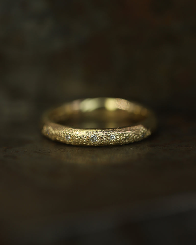 X 3mm White Diamond Scatter Ring