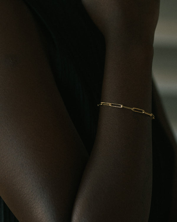 X Gold Link Chain Bracelet