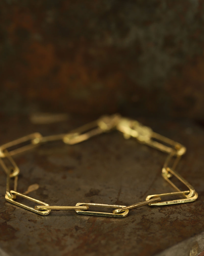 X Gold Link Chain Bracelet