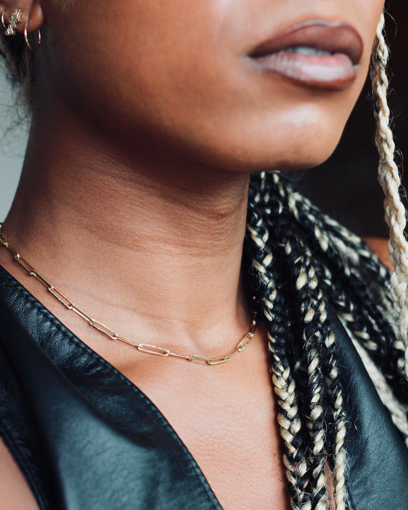 X Gold Link Chain Necklace