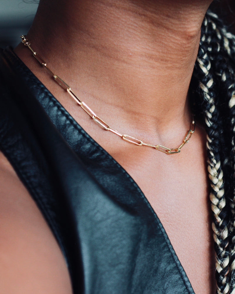 X Gold Link Chain Necklace