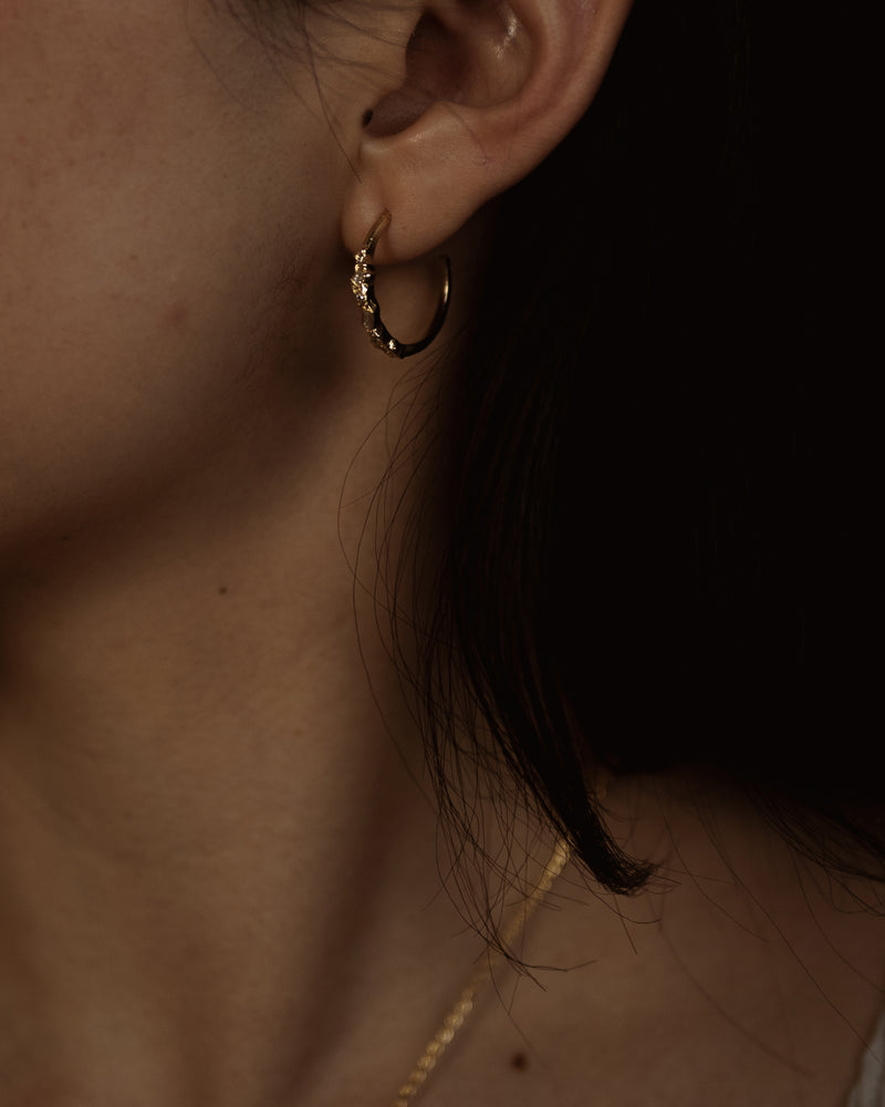X Legacy Mixed Diamond Large Scatter Hoop Earrings