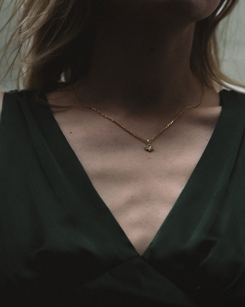 X Legacy Small Mixed Diamond Scatter Pendant Necklace I