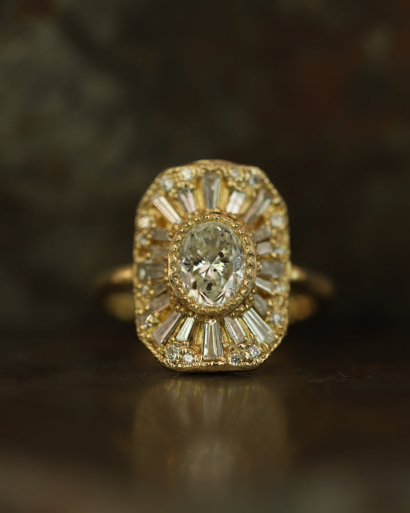 X OOAK White Diamond Legacy Cocktail Ring