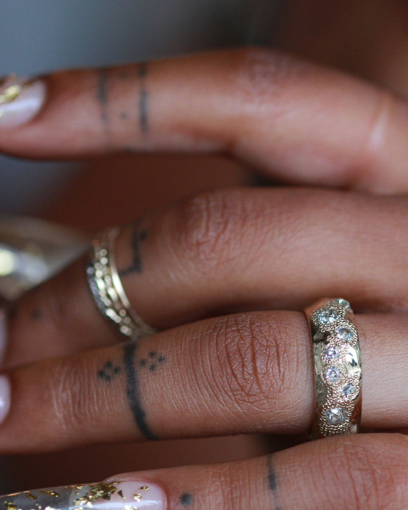 X Old Cut 8mm Scatter Ring