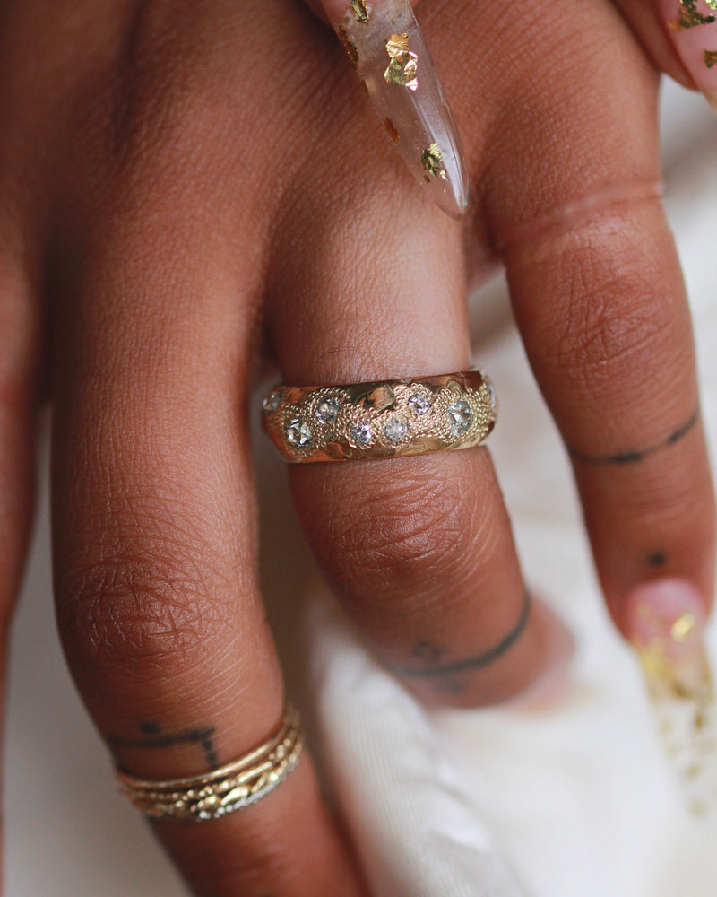 X Old Cut 8mm Scatter Ring