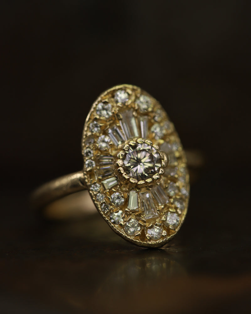 X Oval Scatter Legacy Cocktail Ring
