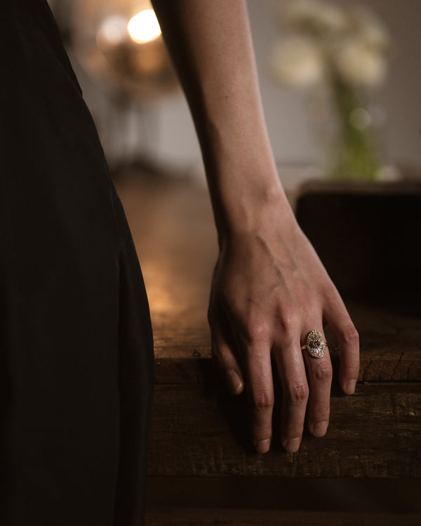 X Oval Scatter Legacy Cocktail Ring