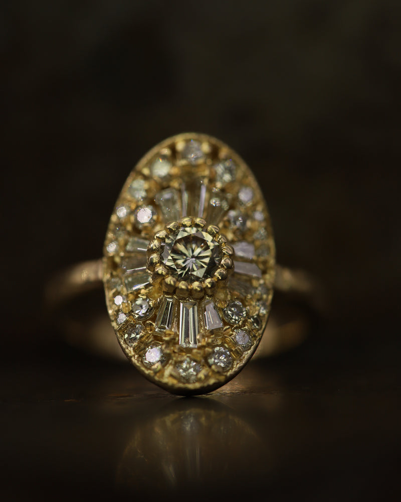 X Oval Scatter Legacy Cocktail Ring
