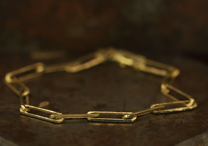 X Gold Link Chain Bracelet